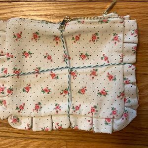 Sezane Froufrous Pouch. Tulips pattern. Set of 2.